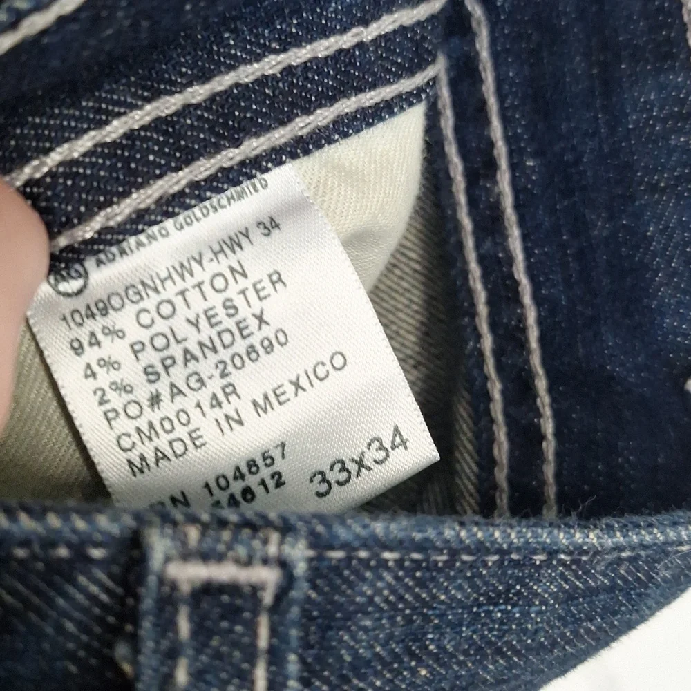 AG Adriano Goldschmied The Protege Straight Leg 33x34 Men's Blue Jeans - Picture 6 of 9